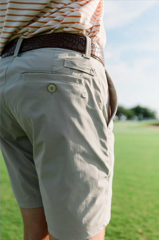 Men's Golf Shorts - Dove Gray - 7'' Inseam, Stretch Nylon