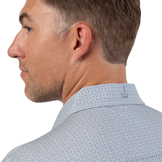 Comfort Polo - Agave Blockprint