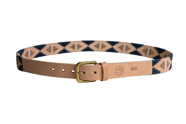 Juniper & James x Zilker Leather Belt - Navy