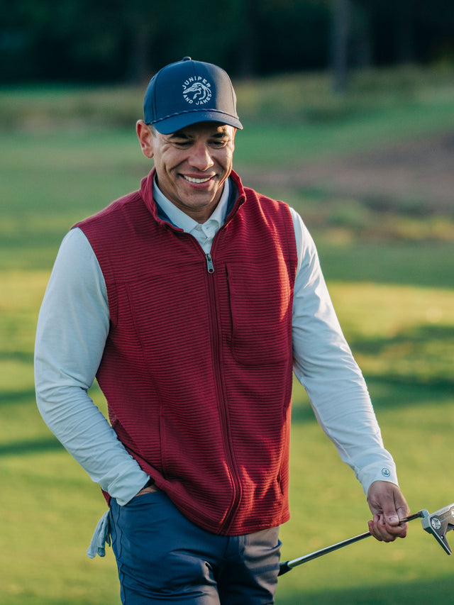 Ribbed Fleece Vest - Mulberry