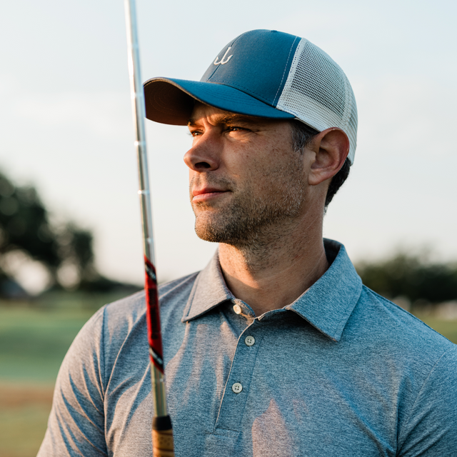 Double J Hook Meshback Trucker Hat - Breaker Blue