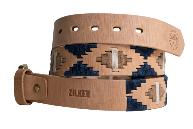 Juniper & James x Zilker Leather Belt - Navy