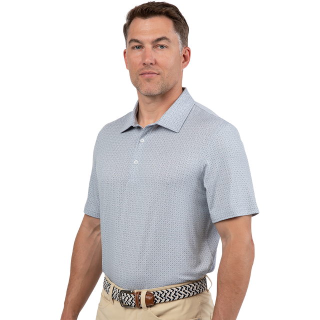 Comfort Polo - Agave Blockprint