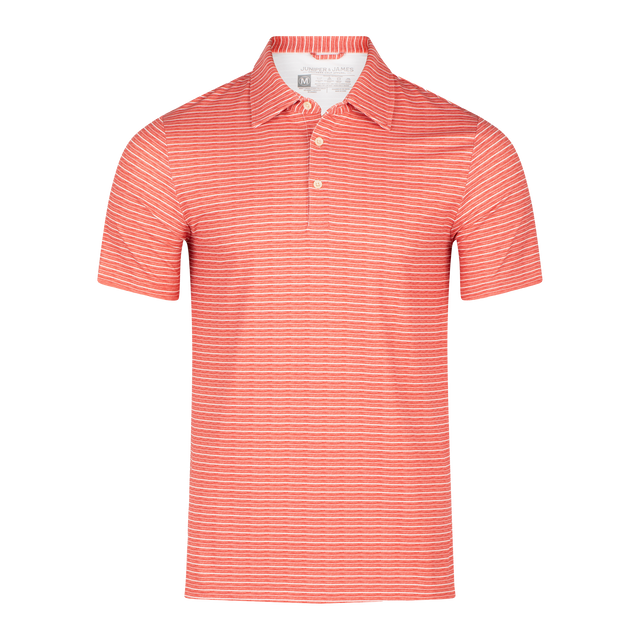 Performance Polo - Ember Red Stripe