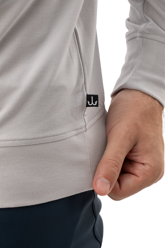 Rib Knit Hoodie - Quiet Gray