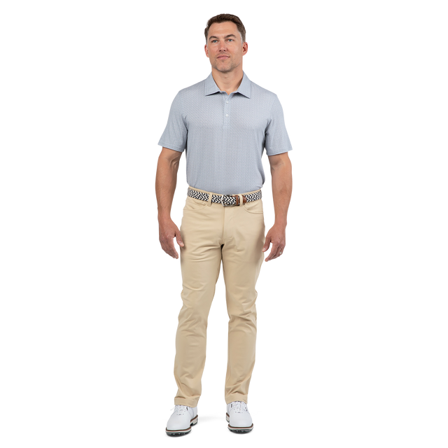 Comfort Polo - Agave Blockprint