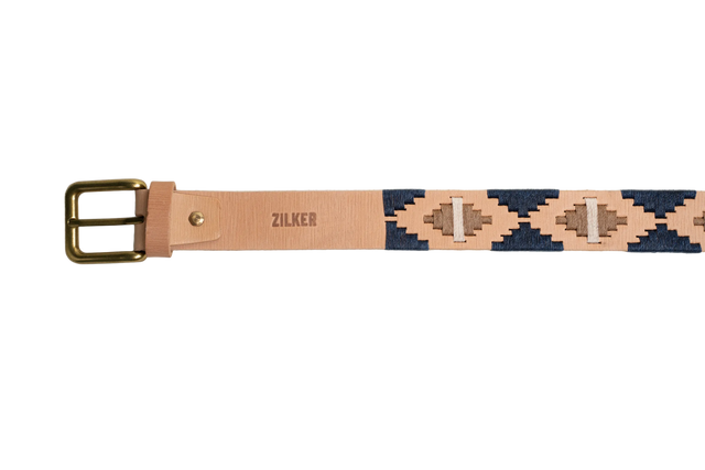 Juniper & James x Zilker Leather Belt - Navy