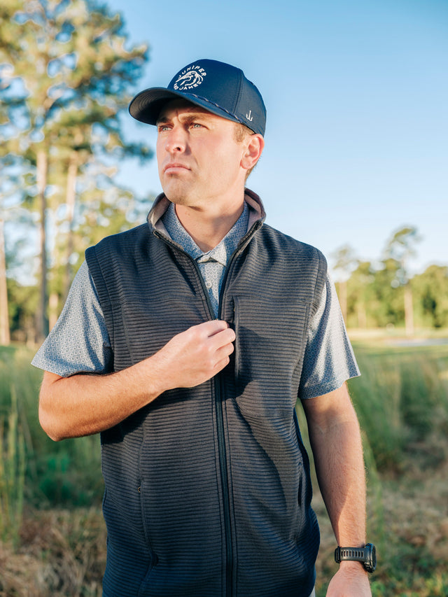 Ribbed Fleece Vest - Sea Storm