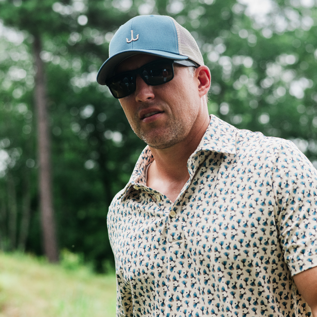 Double J Hook Meshback Trucker Hat - Breaker Blue
