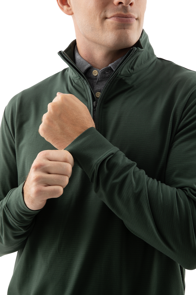 Quiver Quarter Zip Pullover - Fairway Stripe