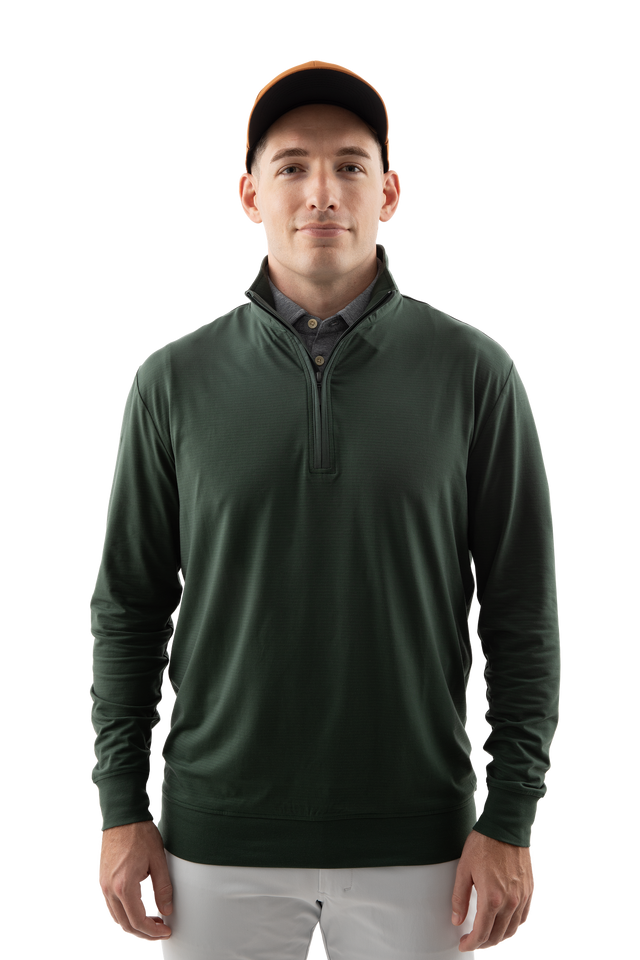 Quiver Quarter Zip Pullover - Fairway Stripe