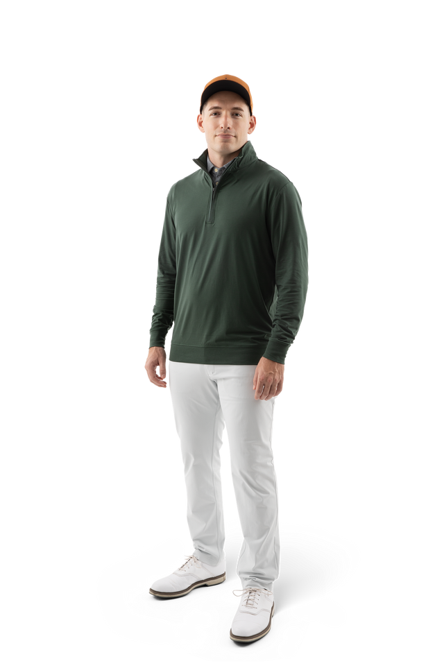 Quiver Quarter Zip Pullover - Fairway Stripe