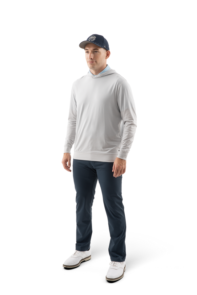 Rib Knit Hoodie - Quiet Gray